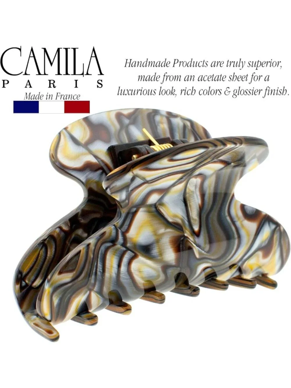 French Jaw Clip for Thick Long Curly Wavy Hair - Strong Hold, No Slip Grip